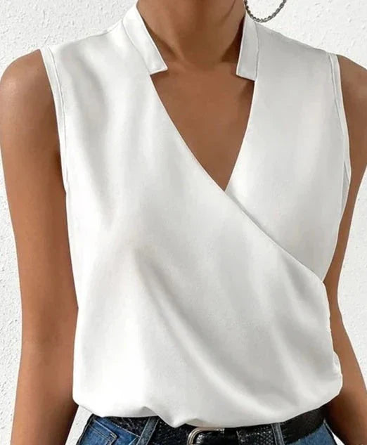 Women's Casual V-Neck Cotton Summer Top - Luxivelle