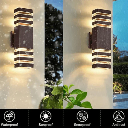 Bright LED Exterior Wall Lamp - Waterproof Up Down Light