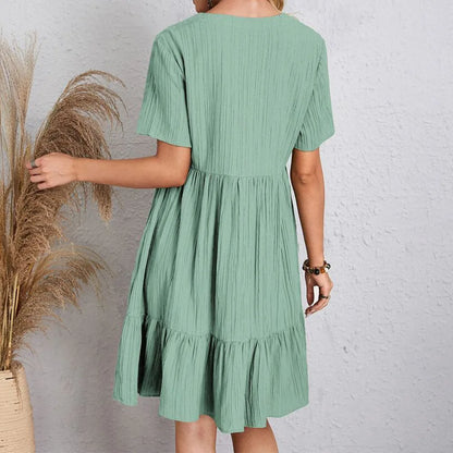 Chic V-Neck Sundress for Women