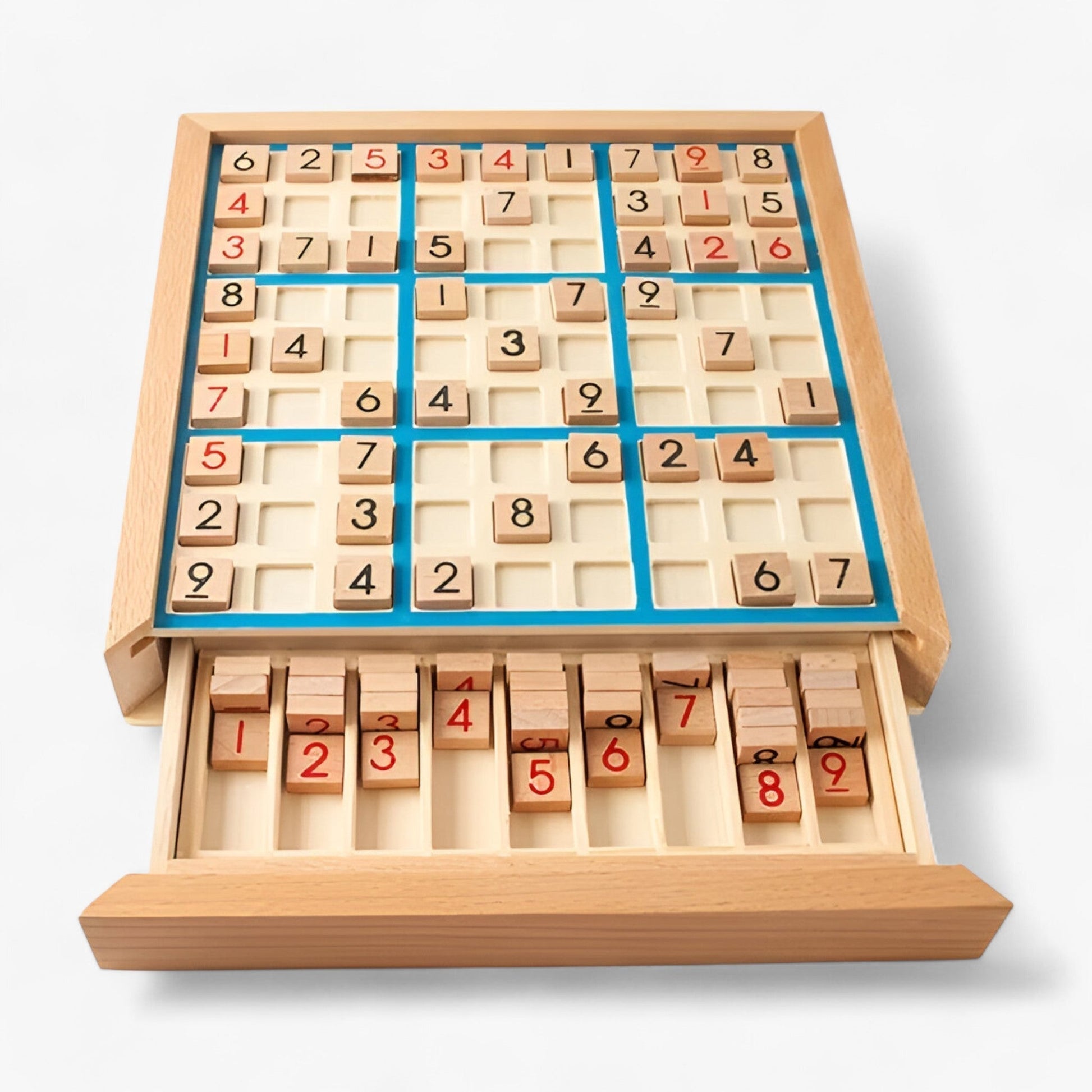 Traditional Wooden Puzzle Board Game with Storage - Luxivelle