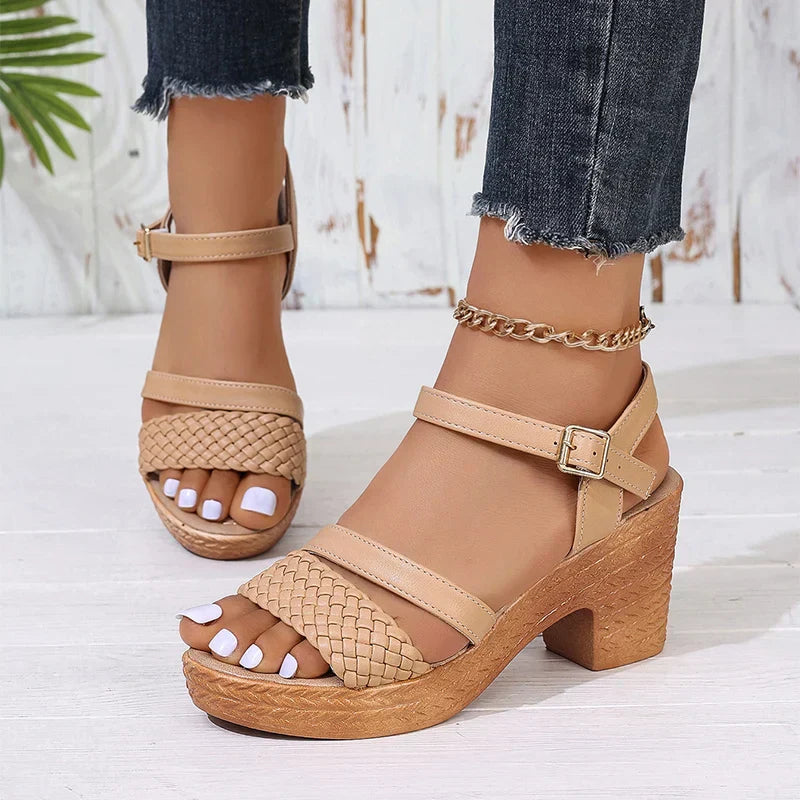 Braided Flat Summer Sandals - Luxivelle