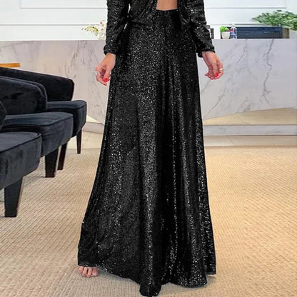 Sparkly Loose Fit Women's Trousers