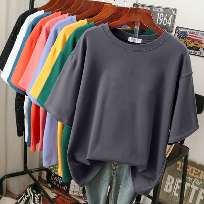 Lightweight Women's Cotton Casual Plus Size T-Shirt