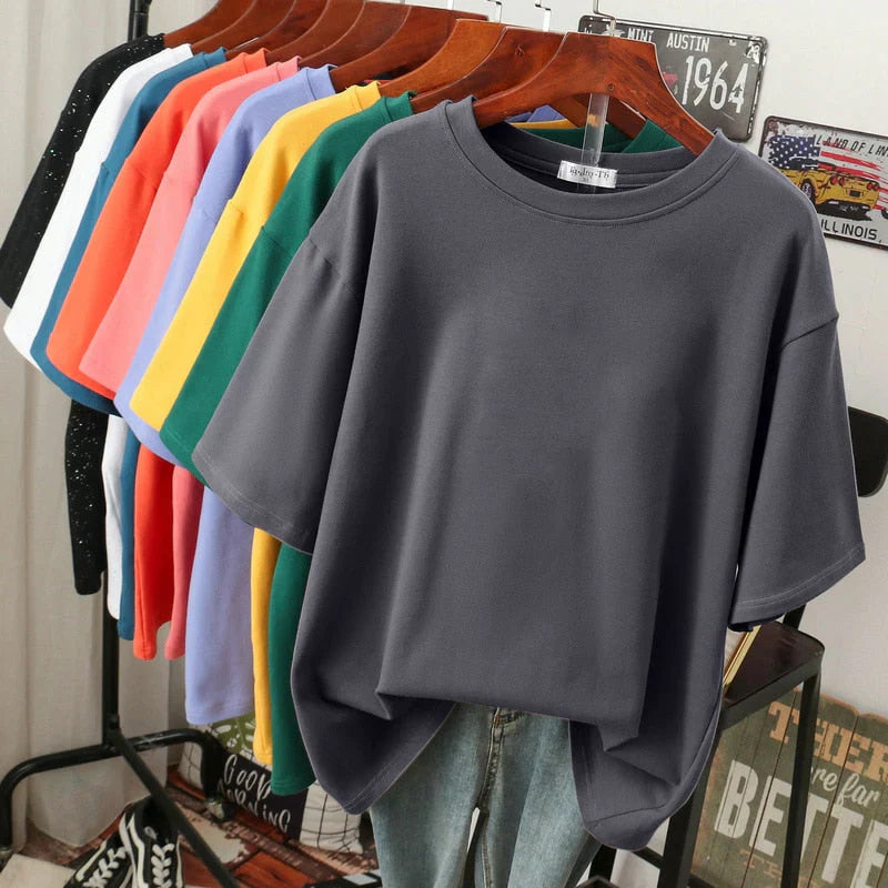 Rhoswen Oversized T Shirt – Soft Cotton Blend, Casual Fit-6