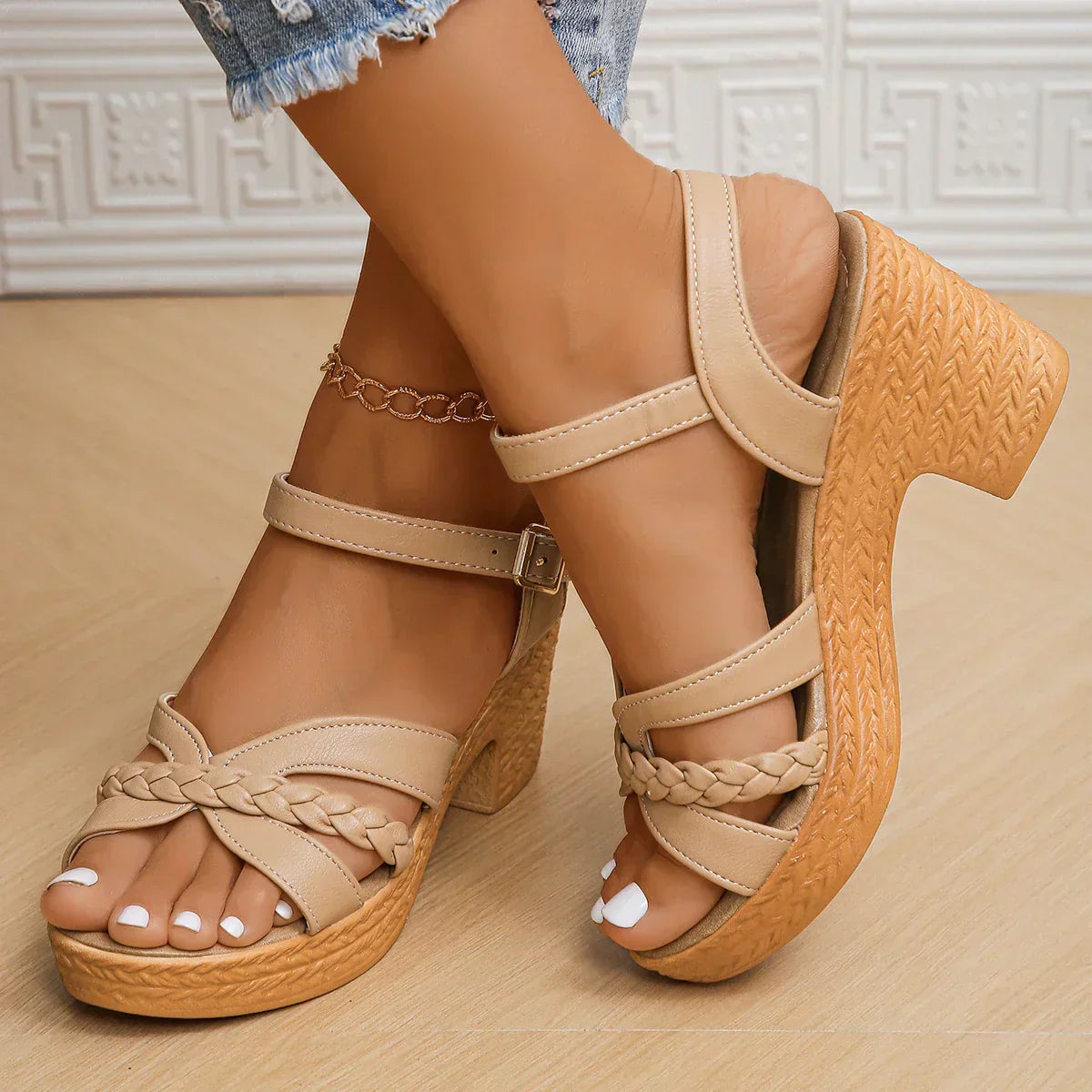 Elegant Low Heel Summer Sandals