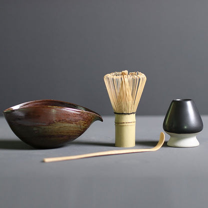 Traditional Japanese Matcha Tea Set with Whisk and Bowl - Luxivelle