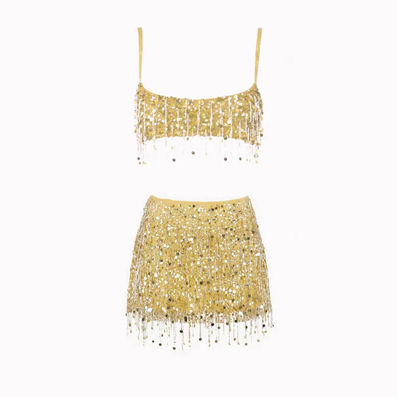 Variant image for Shiny Sequin Tassel | Ladies Bikini Set-13
