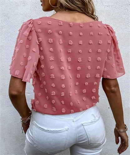 Women's Elegant Blouse with Floral Patterns