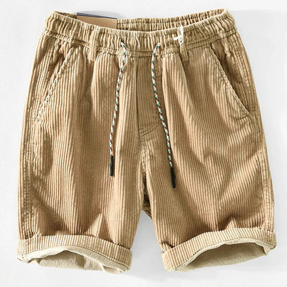 Relaxed Fit Cotton Khaki Shorts for Men