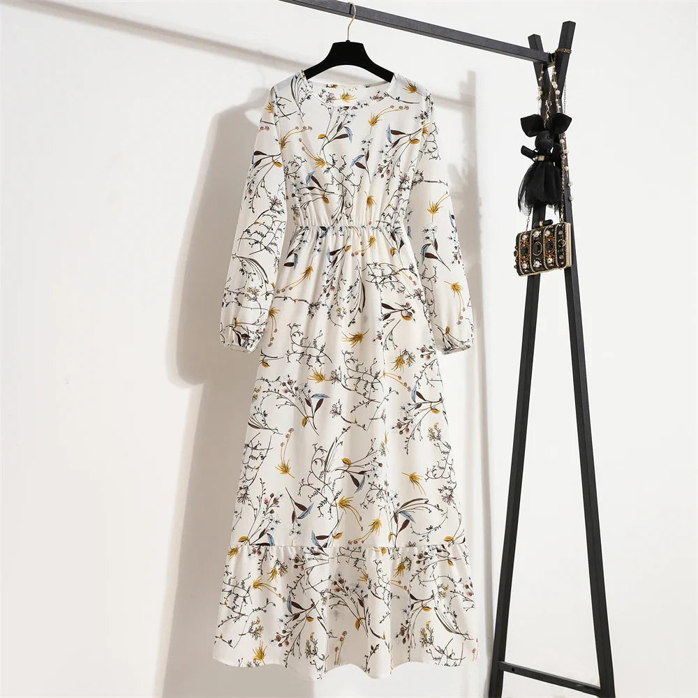 Variant image for Sapphire Floral Maxi Dress | Long Sleeve Maxi Dress for Women-9