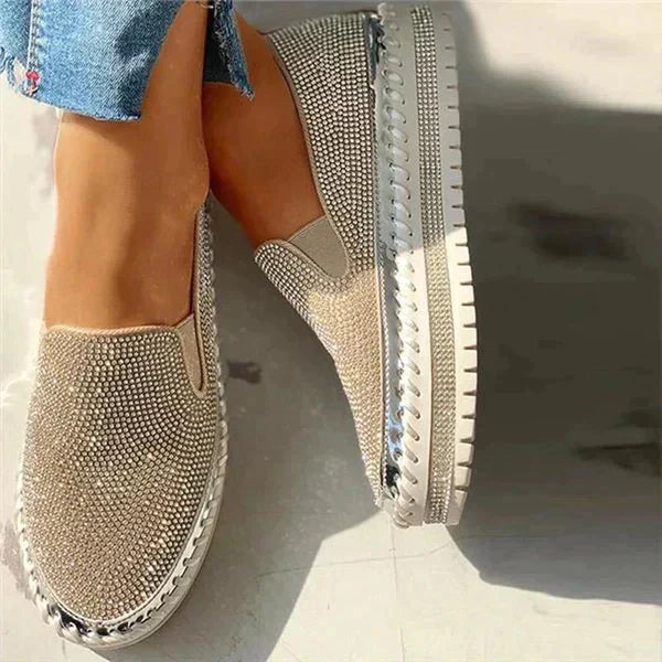 Comfortable Glitter Slip On Shoes