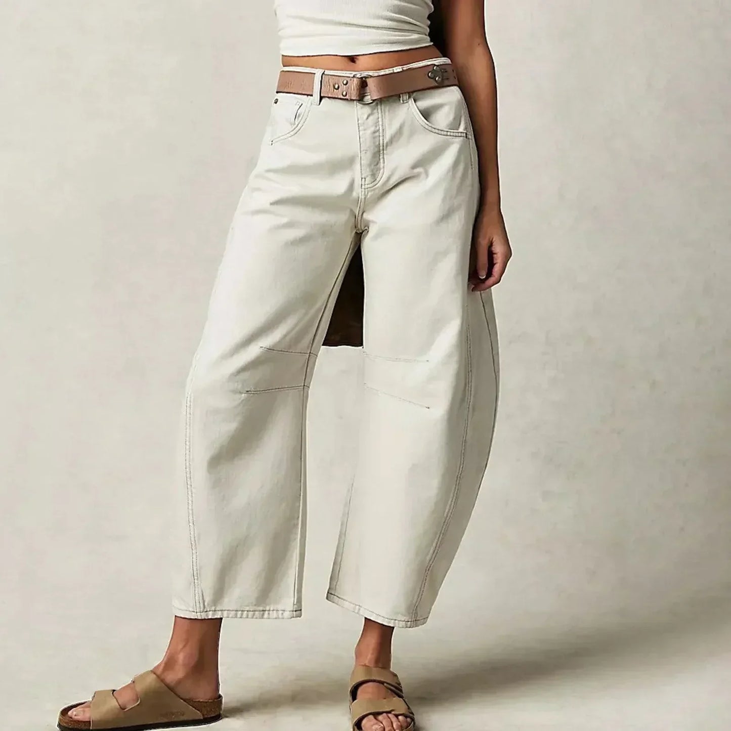 Variant image for Ruan | Wide Leg Jeans Women - Cotton Blend, Low Rise Baggy Fit-11