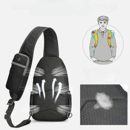 Waterproof Crossbody Daypack with Multiple Pockets