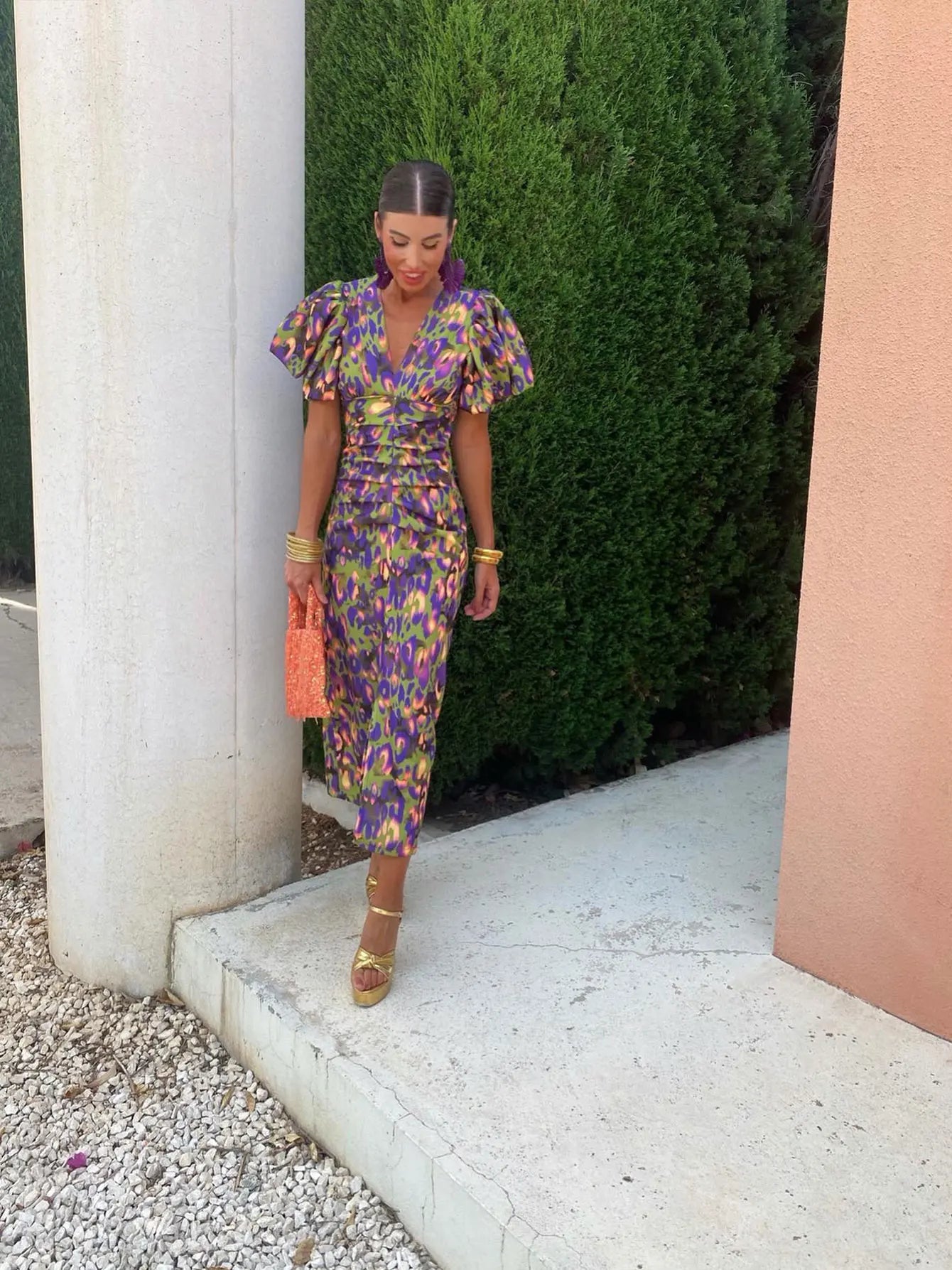 Marla | Floral Maxi Dress for Women - Soft Fabric, Long Sleeve-4