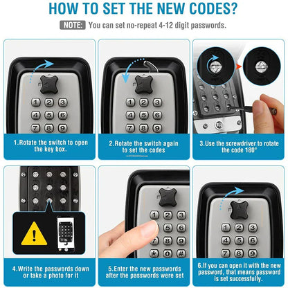 Secure Outdoor Key Lock Box with Combination