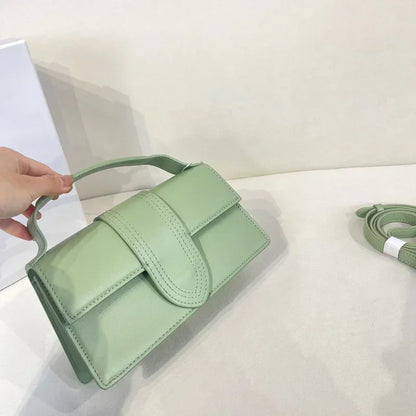 Luxury Small Leather Shoulder Bag in Brown