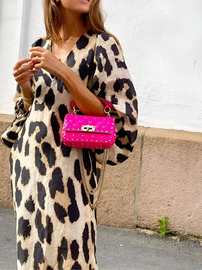 Chic Leopard Print Party Dress - Luxivelle