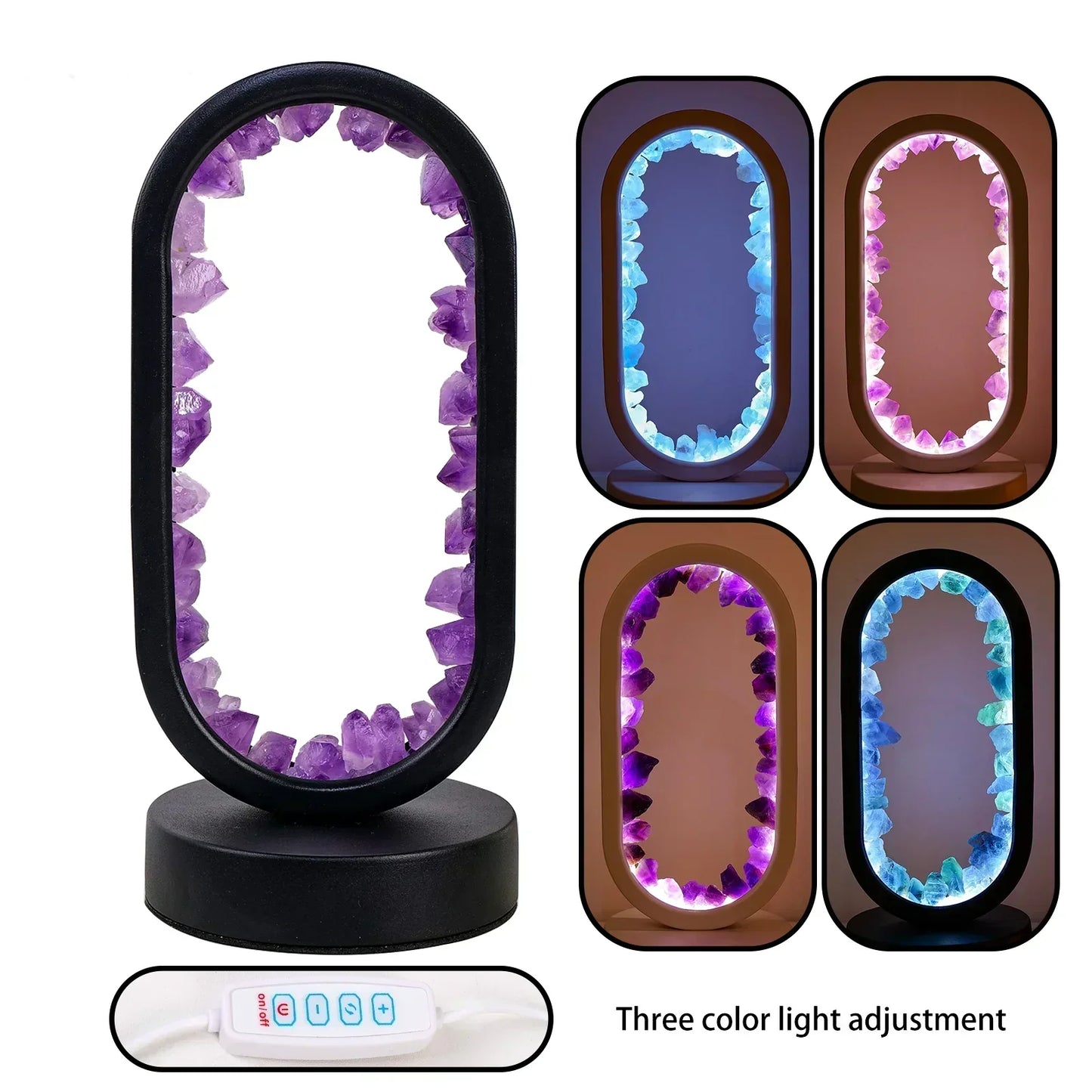Soothing Purple Amethyst Table Lamp