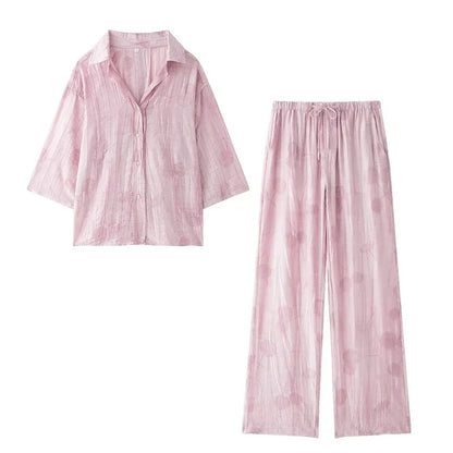 Variant image for Jasmine | Women's Loungewear Set - Casual Chic Print Two Piece Set-2