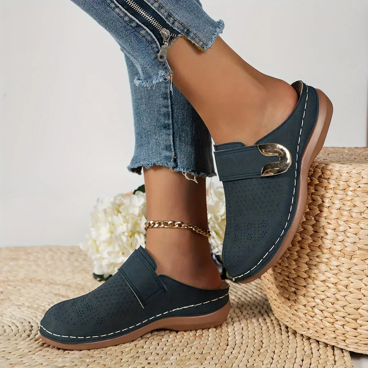 Elegant High Arch Wedge Sandals