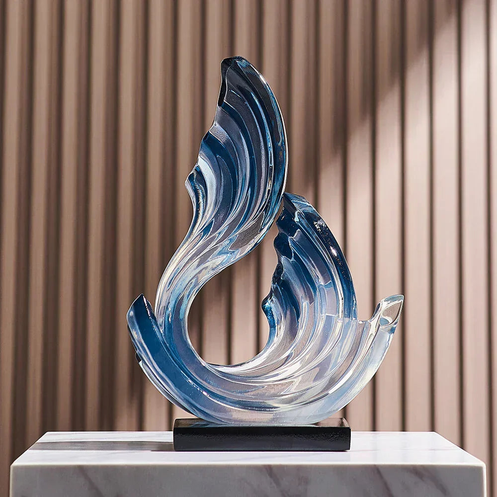 Beautiful Clear Glass Ornament with Delicate Pattern