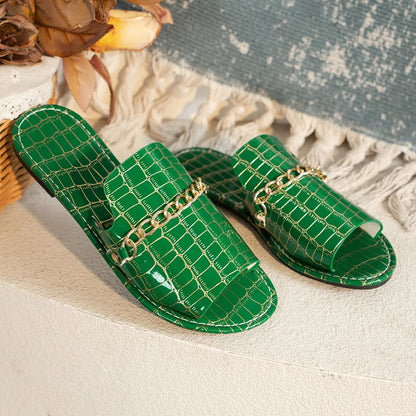 Luxury Leather Flat Sandals