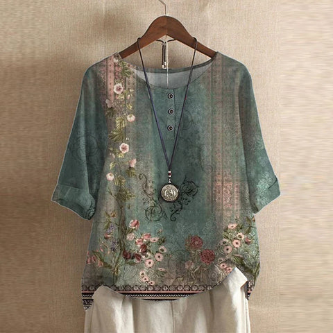 Vintage Style Women's Blouse - Luxivelle