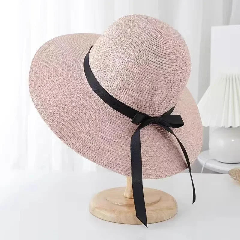 Luxe Eave | Wide Brimmed Straw Beach Hat-5