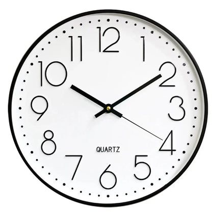 Quiet 12 Inch Simple Wall Clock – Classic Slim Design