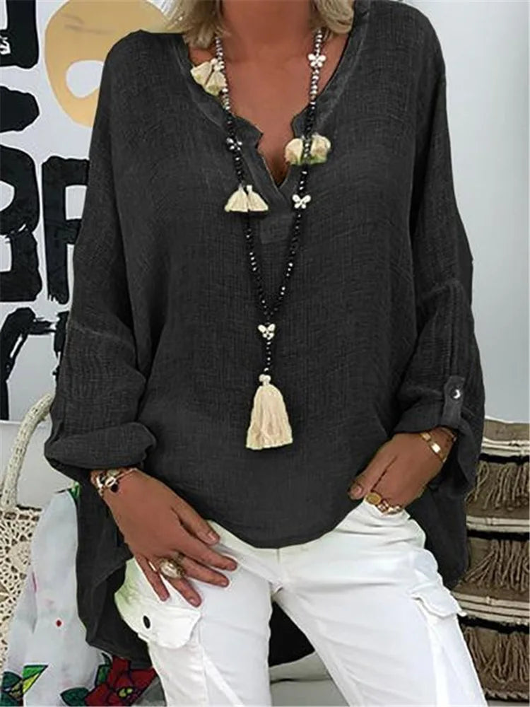 Loose Fit Casual Women's Blouse
