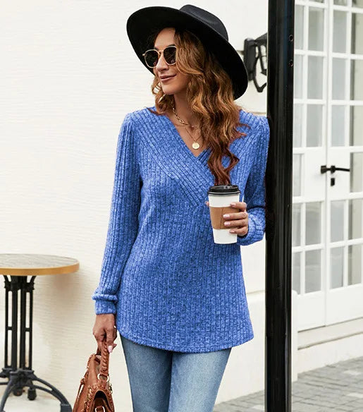 Comfortable Crew Neck Sweater Top