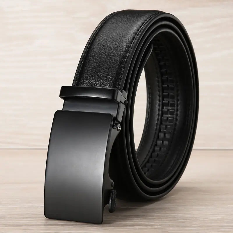 High Quality Leather Belt - Classic Metal Buckle for Men