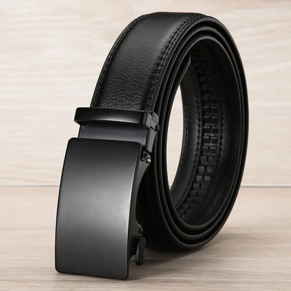 High Quality Leather Belt - Classic Metal Buckle for Men