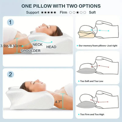 Contour Memory Foam Pillow for Side and Back Sleepers