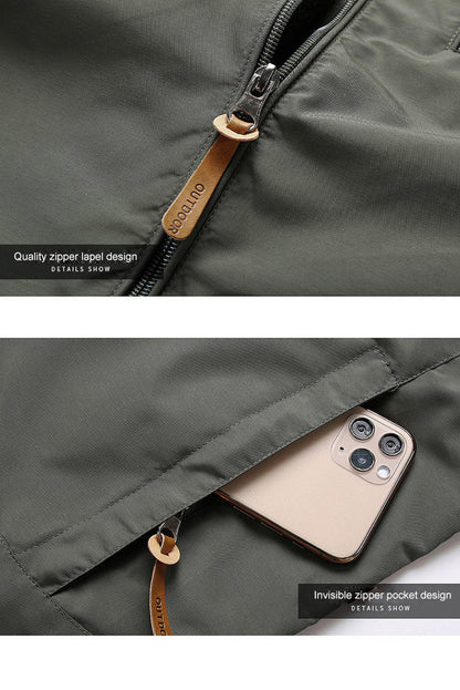 Waterproof Men's Breathable Zip Up Jacket
