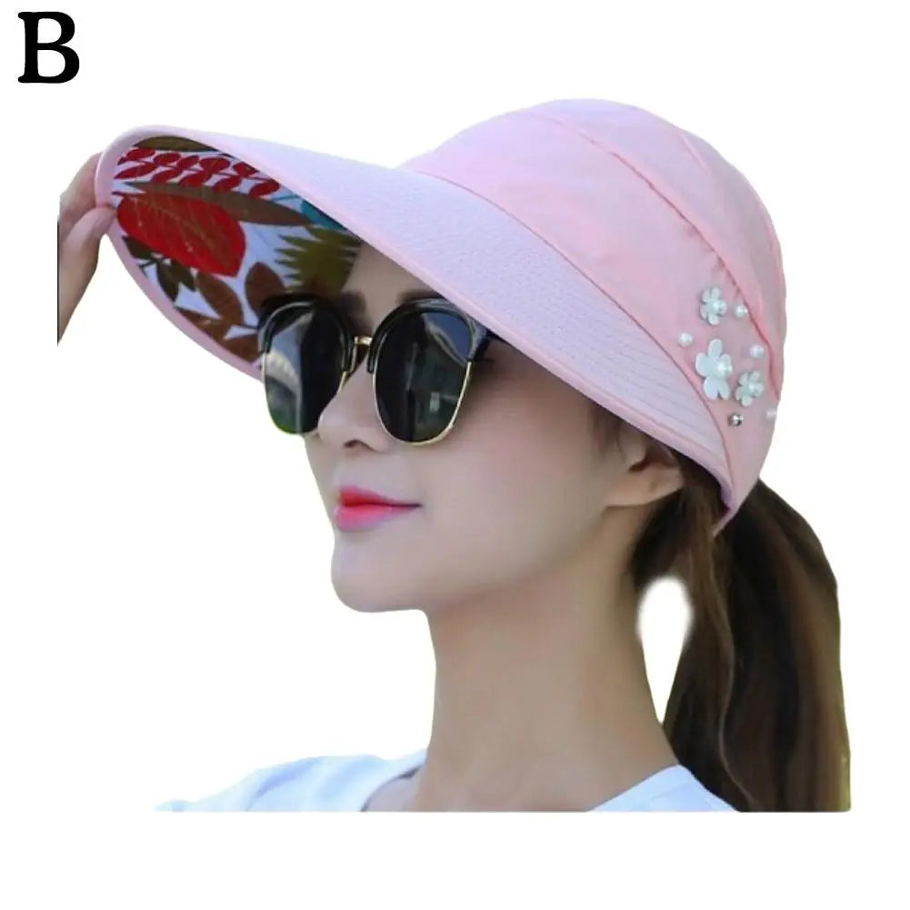 Variant image for Korean Breeze | Wide Brim Sun Hat for Women - Casual Beach Visor-5
