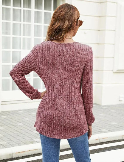Comfortable Crew Neck Sweater Top