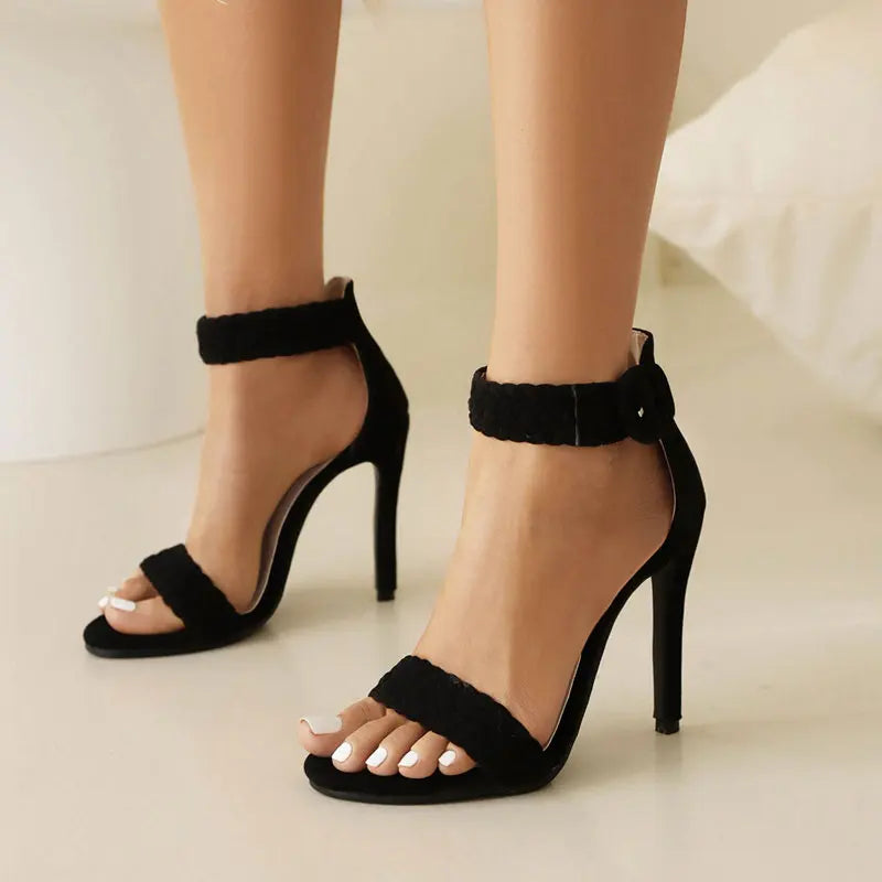 Comfortable Ankle Buckle Flat Sandals