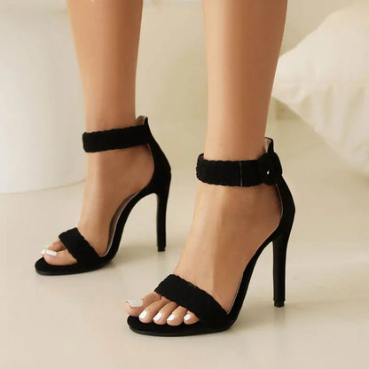 Comfortable Ankle Buckle Flat Sandals