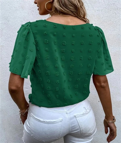 Women's Elegant Blouse with Floral Patterns