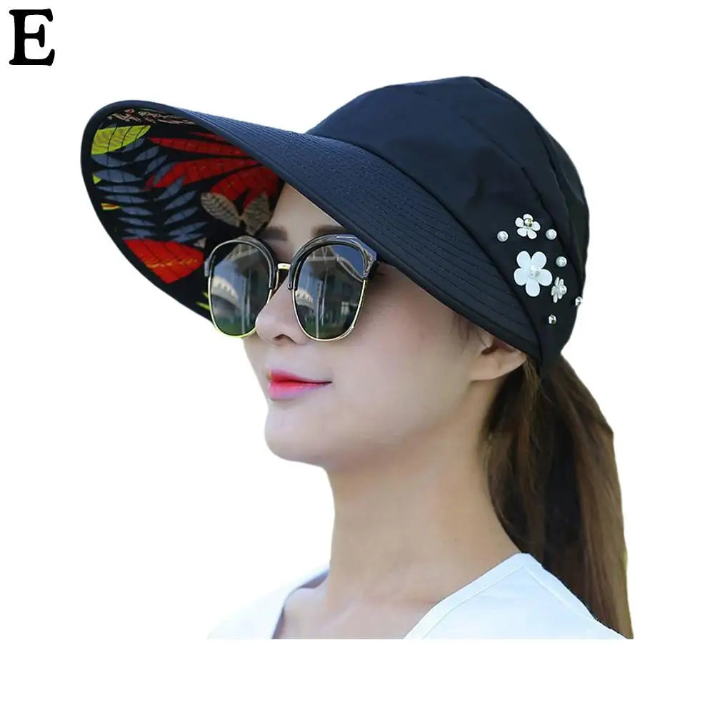 Variant image for Korean Breeze | Wide Brim Sun Hat for Women - Casual Beach Visor-1