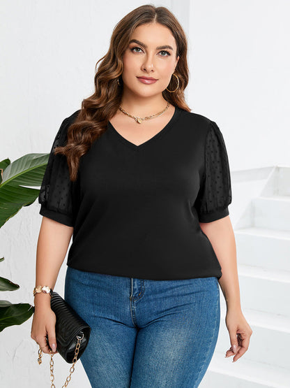 Janne | Women's Top - Soft Cotton Blend, V-Neck Blouse for Women-3