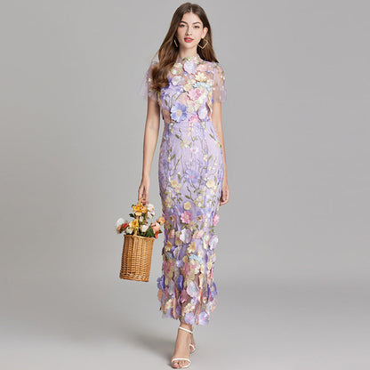 Beautiful Floral Lace Maxi Dress for Women
