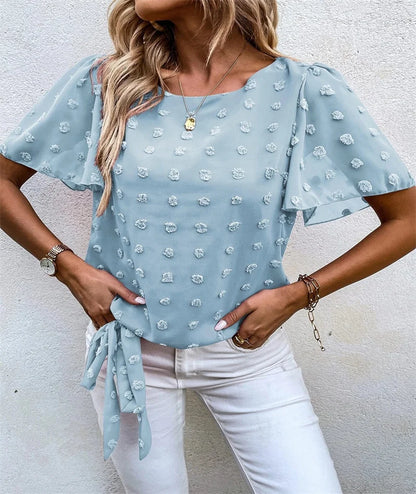 Women's Elegant Blouse with Floral Patterns