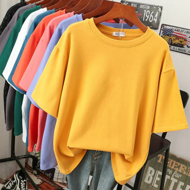 Variant image for Rhoswen Oversized T Shirt – Soft Cotton Blend, Casual Fit-8