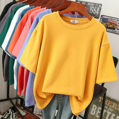 Variant image for Rhoswen Oversized T Shirt – Soft Cotton Blend, Casual Fit-8