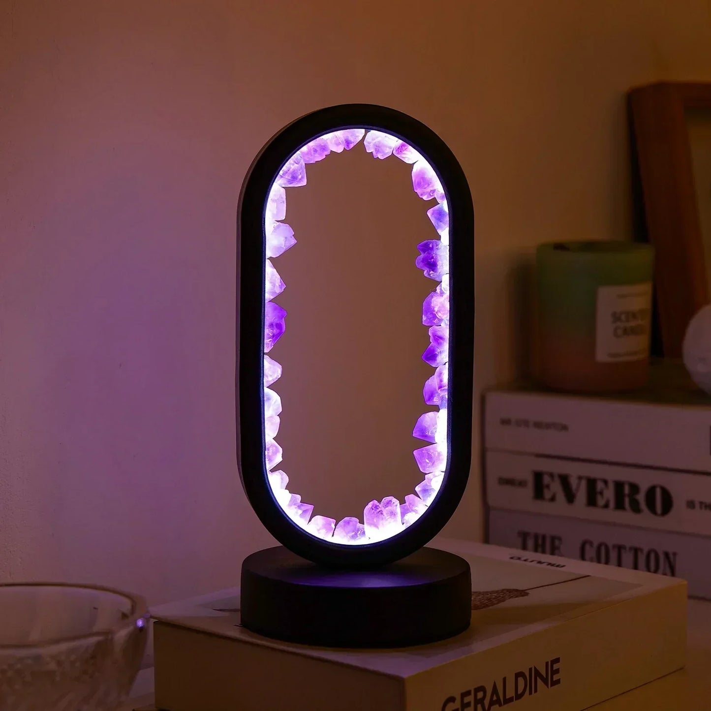 Soothing Purple Amethyst Table Lamp