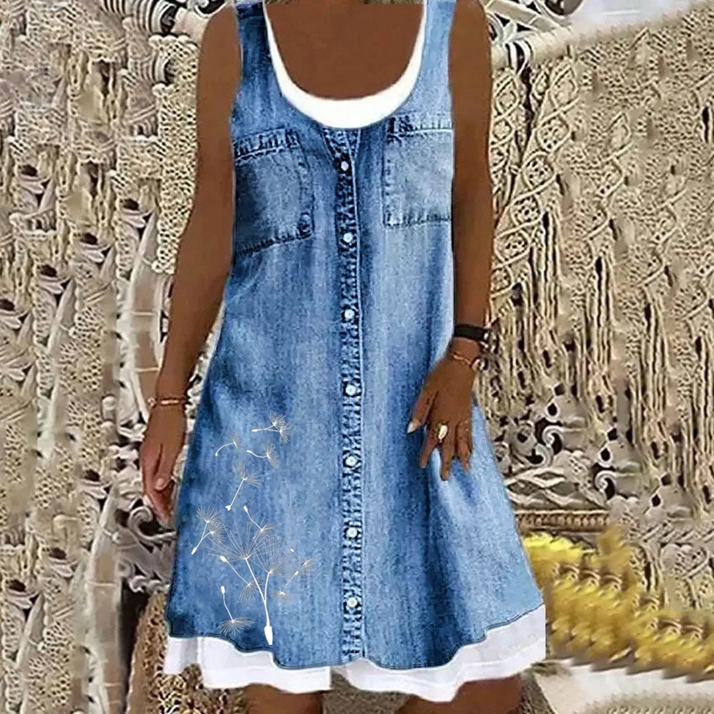 Comfortable Classic Blue Jeans Dress