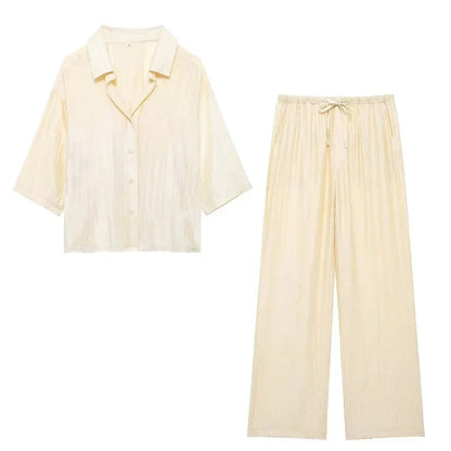 Variant image for Jasmine | Women's Loungewear Set - Casual Chic Print Two Piece Set-6