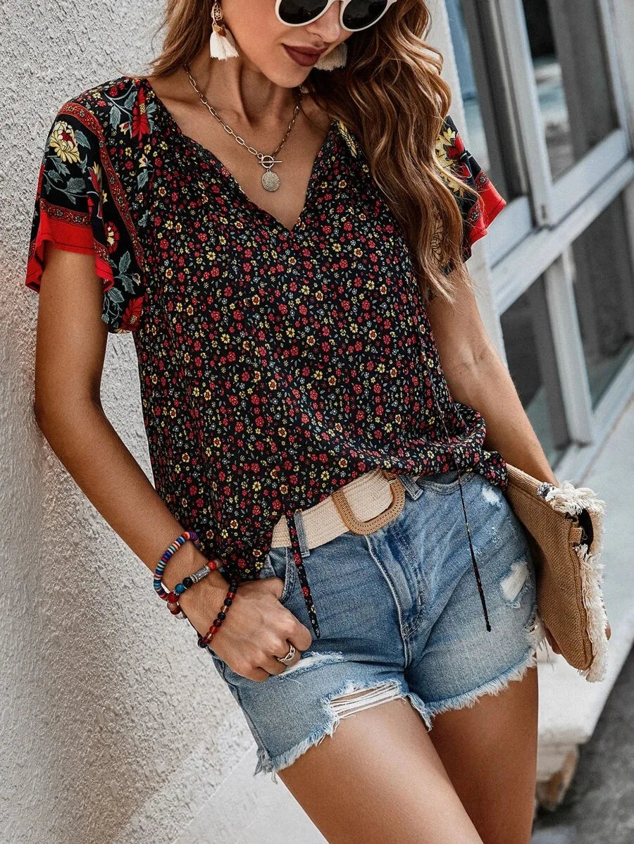 Women's Classic Comfortable V-Neck Top